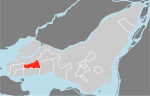 Carte localisation Île de Montréal - Kirkland